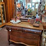 1800s Antique Tiger Oak Dresser with Mirror
