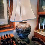 Turn of the Century Cloisonne Lamp with Shade