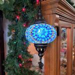 Hanging Mosaic Blue Lamp from Turkey